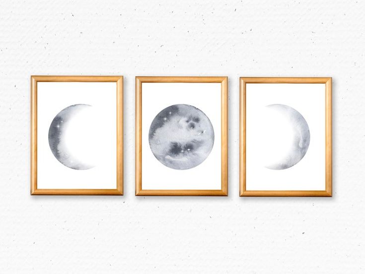 Moon Phase Wall Art Set of 3 Prints | Watercolor Moon poster | Gray Minimalist Abstract | Boho Lunar Phases wall art | Modern Home Decor #moon #phases #watercolor #print Planet Decor, Gray Minimalist, Lunar Phases, Lunar Phase, Moon Poster, Set Of 3 Prints, Wall Art Set Of 3, Art Set Of 3, Wall Art Modern