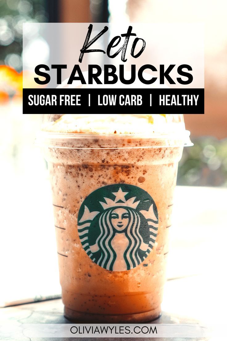 a starbucks drink with the words keto starbuckss sugar free low carb healthy