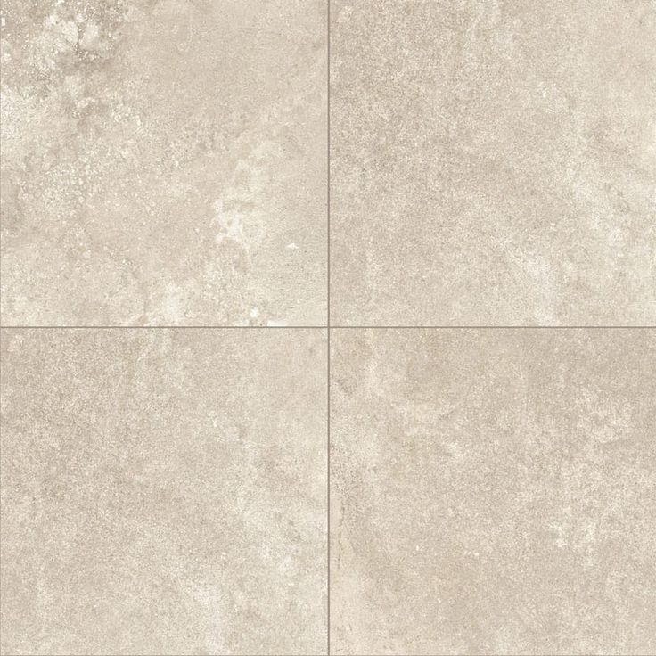 a white tile floor with four squares in it