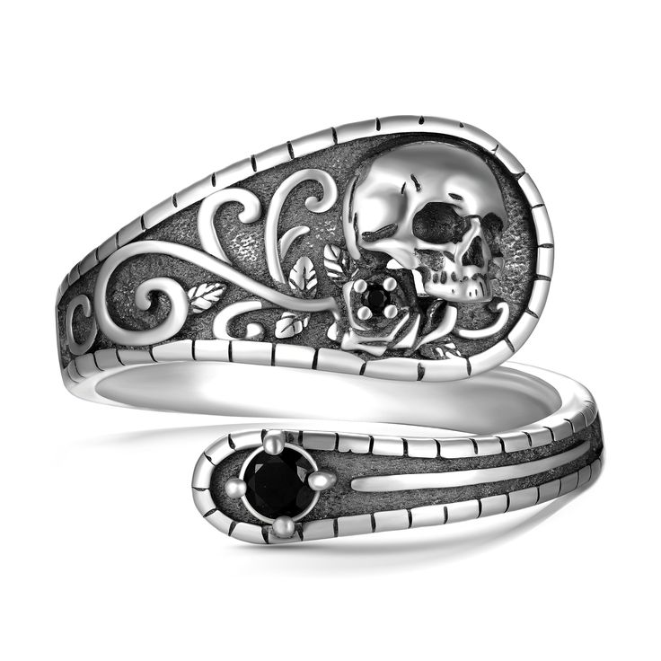 PRICES MAY VARY. Skull Rings for Women Design: Modern, fashionable and historic Sterling Silver Skull Rings are symbol of love and commitment. It integrates the skull and rose elements to add a sophisticated Gothic Punk style, Gothic Rings for Women are Adjustable Skull Rings, so you can customize a comfortable fit.with this Thumb Skull Ring for Women to Show your love and friendship. Sterling Silver Skull Rings Material: This Adjustable Skull Ring for Women made of 925 sterling silver, Nickel-f Sterling Silver Skull Rings, Skull Rings, Silver Skull Ring, Vintage Bohemian Style, Style Gothic, Women Design, Gothic Rings, Adjustable Jewelry, Thumb Ring