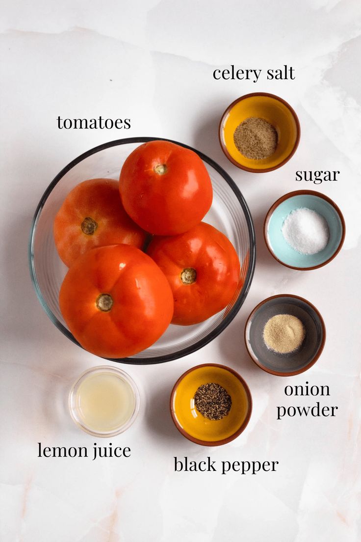 the ingredients needed to make this recipe include tomatoes, lemon juice, pepper, and seasoning