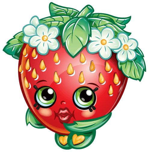 a drawing of a strawberry with flowers on it's head and eyes, sitting in front of a white background