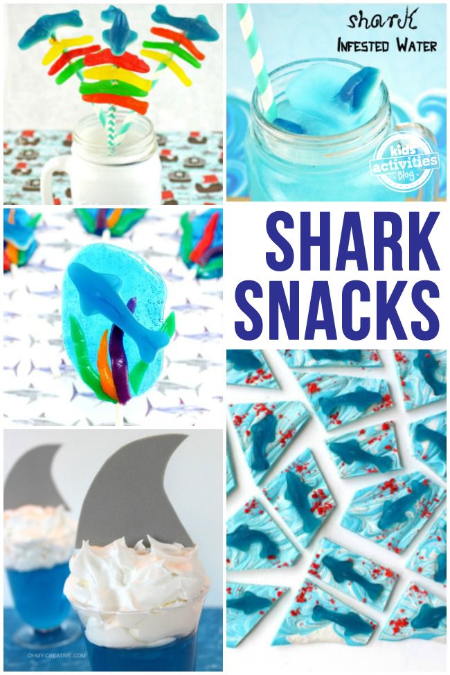 shark snacks and crafts for kids to make