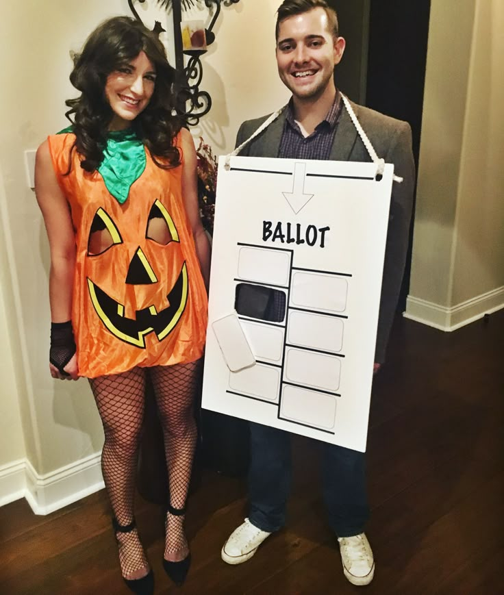 a man and woman dressed up as halloween characters