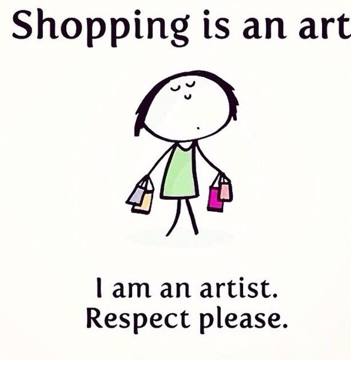 a poster with an image of a woman holding shopping bags and the words, i am an artist respect please