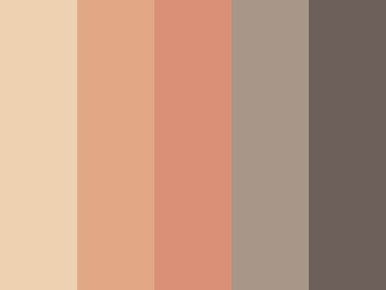 the color palette is peach and brown