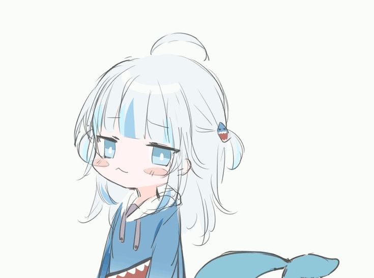 an anime character with long white hair and blue eyes is standing next to a whale