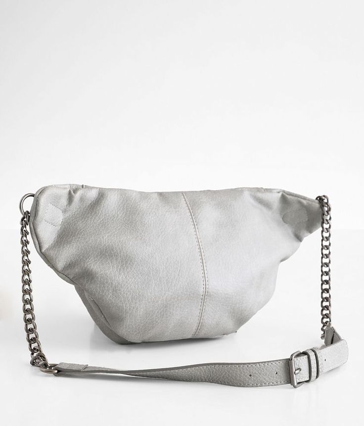 DSI America Distressed Faux Leather Sling Bag - Grey , Women's Greysilver Textured faux leather lined bag Zipper closure Interior zipper pocket Adjustable strap Dimensions: 6(L) x 1 1/2(W) x 7(H). Main Material: 50% PU 50% PVC. Trim: 100% PU. Lining: 100% Polyester. Do not wash. Do not bleach. Do not tumble dry. Do not iron. Do not wash with damp cloth. Apparel & Accessories Trendy Faux Leather Bag With Silver-tone Hardware, Everyday Silver Soft Leather Bag, Silver Soft Leather Travel Shoulder Bag, Silver Soft Leather Shoulder Bag For Travel, Silver Soft Leather Shoulder Bag, Everyday Silver Shoulder Bag In Soft Leather, Silver Leather Hobo Shoulder Bag, Chic Silver Leather Hobo Bag, Silver Soft Leather Crossbody Bag