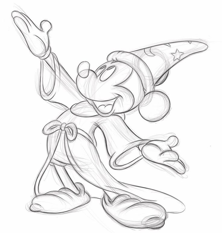 a drawing of mickey mouse from the disney movie