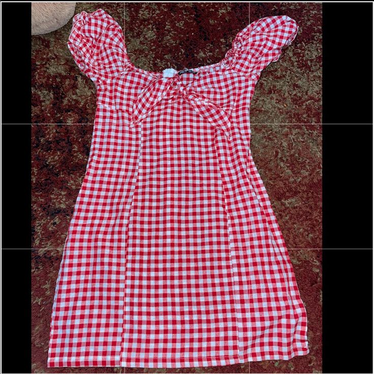 Never Worn Cute For A Picnic Picnic Dress, Shein Dress, Shein Dresses, A Picnic, Dresses Mini, Red White, Colorful Dresses, Red And White, Mini Dress