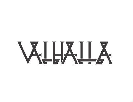 the word valila written in black and white