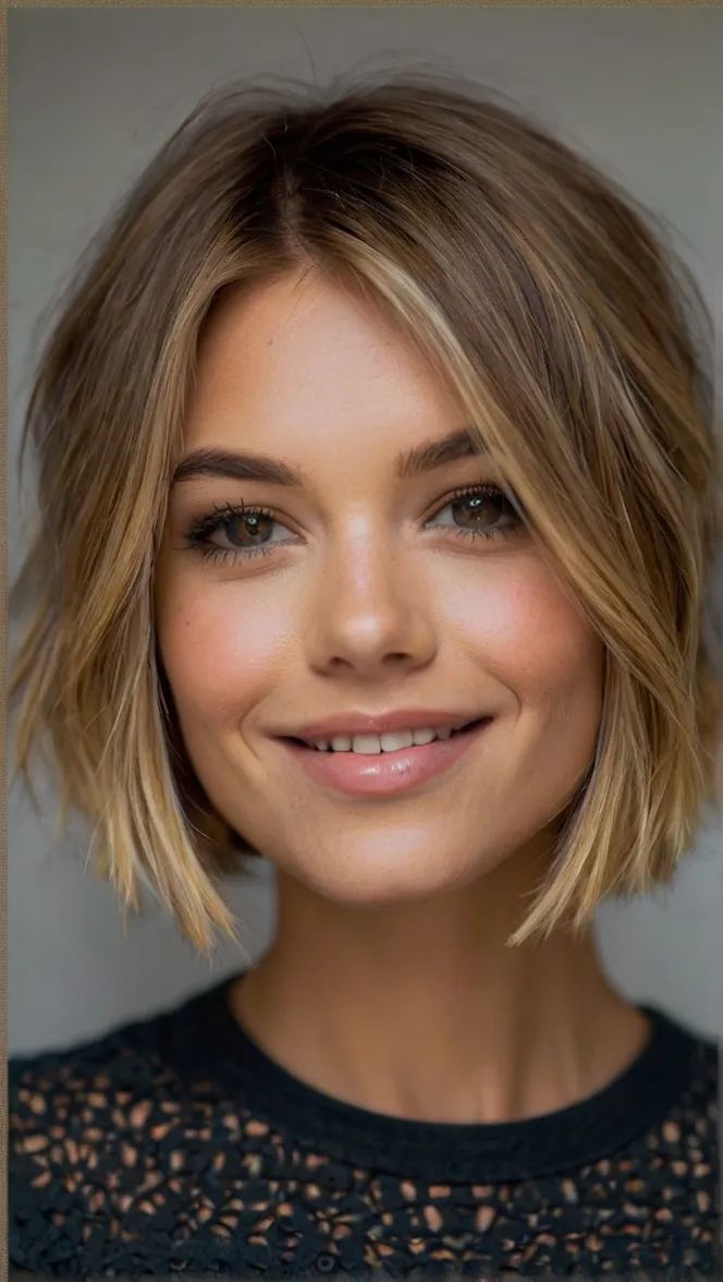 Default_very_Short_and_sweet_bob_keeping_this_look_fun_and_lig_1_11zon.webp 664 × 1 176 пикс Sienna Miller Hair Bob, Light Brown Bob With Highlights, Blond Bob Hairstyles, Chin Bob Haircut, Blonde French Bob, Dirty Blonde Bob, Blonde Hair Bob, Sienna Miller Hair, Dark Blonde Bobs