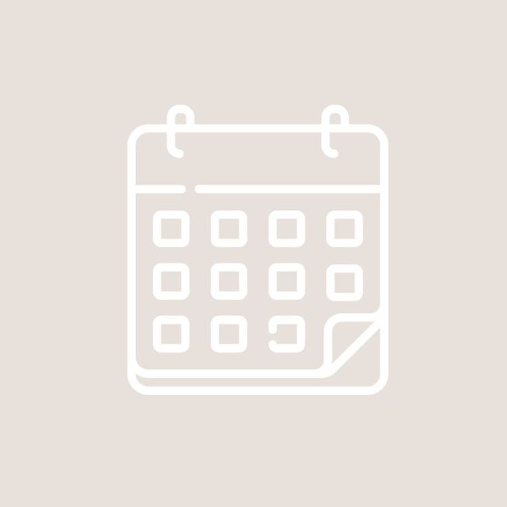 a white calendar icon on a light gray background with the date circled in square shapes