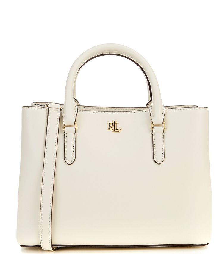 Classic Cream Satchel For Work, Classic White Bags For Work, Classic White Bag For Work, Formal Cream Satchel With Branded Hardware, Classic Cream Bags With Branded Hardware, Ralph Lauren Bag, Ralph Lauren Bags, Dog Clip, Ralph Lauren Style