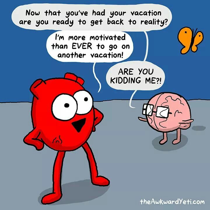 an image of a cartoon character saying that you've had your vacation are you ready to get back to reality?