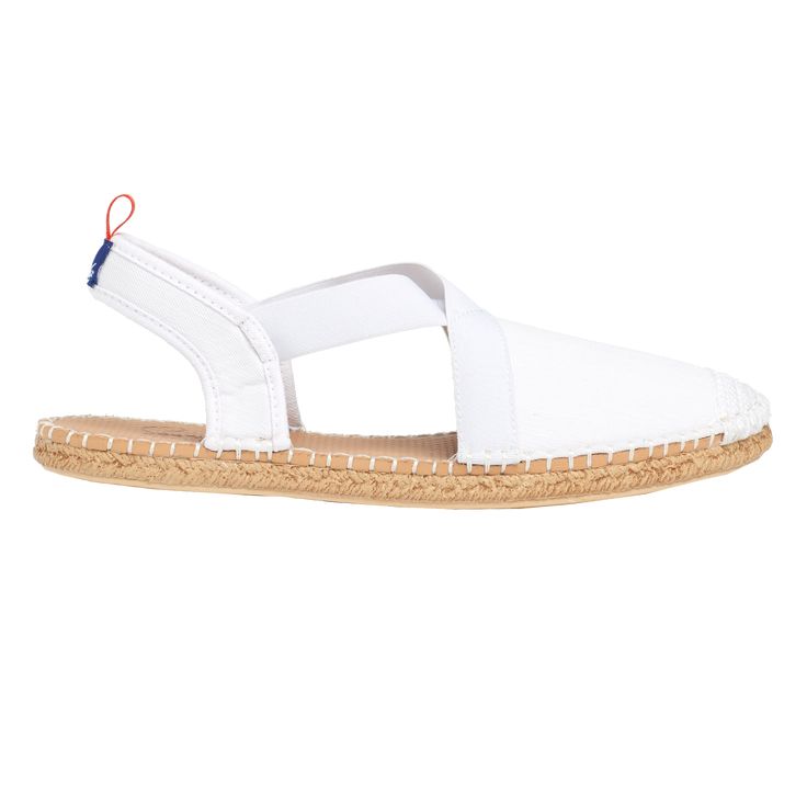 Hello, perfect slingback sandals! These water-friendly espadrille style flats feature a comfy neoprene strap, open heel, and a non-skid rubber sole. The best part about these shoes? Cushiness alert: the padded footbed makes them super walkable! No half sizes, please size up! White Espadrilles With Removable Insole For Summer, Spring Closed Toe Slingback Sandals, Casual Ankle Strap Sandals For Everyday, Spring Ankle Strap Sandals For Everyday, Everyday Ankle Strap Sandals For Spring, Casual White Sandals With Adjustable Strap, White Espadrilles With Cushioned Footbed For Vacation, Casual White Espadrilles With Cushioned Footbed, White Closed Toe Summer Slingback Sandals