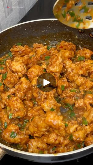 the food is being cooked in the pan on the stove top, ready to be eaten