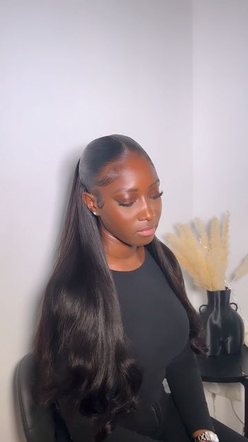 Twisted Hair, Sleek Ponytail Hairstyles, Quick Weave Hairstyles, Prom Hair Down, Protective Hairstyles Braids, Dope Hairstyles, Hair Ponytail Styles, Sleek Ponytail, Sleek Hairstyles