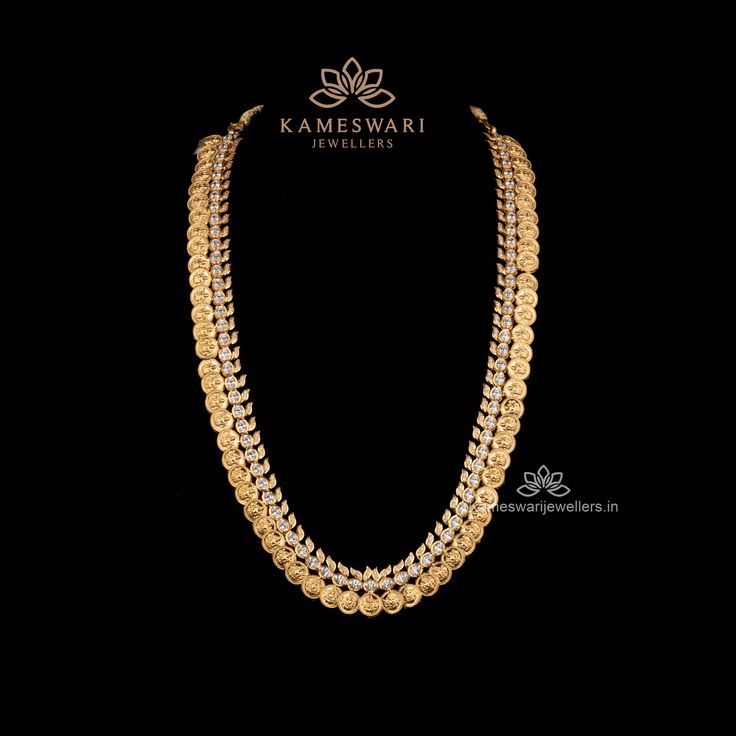 Pachi Ruby Emerald Jewellery - 22 KT yellow gold (55.526 gram) - HRH/335 Latest Haram Gold Designs 2024, Kasu Haram, Kasu Mala, Kameswari Jewellers, Emerald Jewellery, Gold Jewellry, Gold Designs, Ruby Emerald, Emerald Jewelry