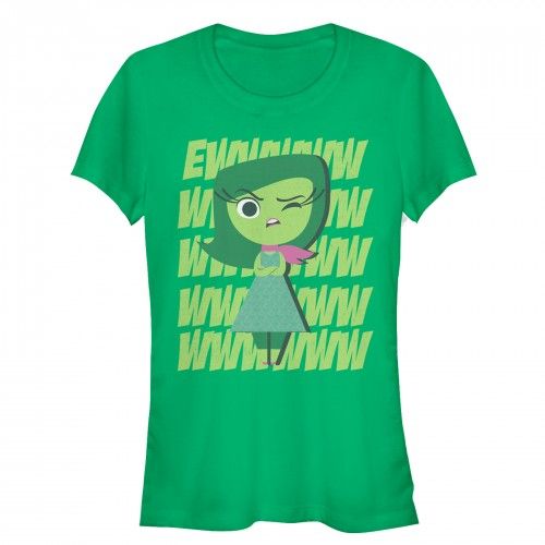 a green t - shirt with an image of a woman's face on it