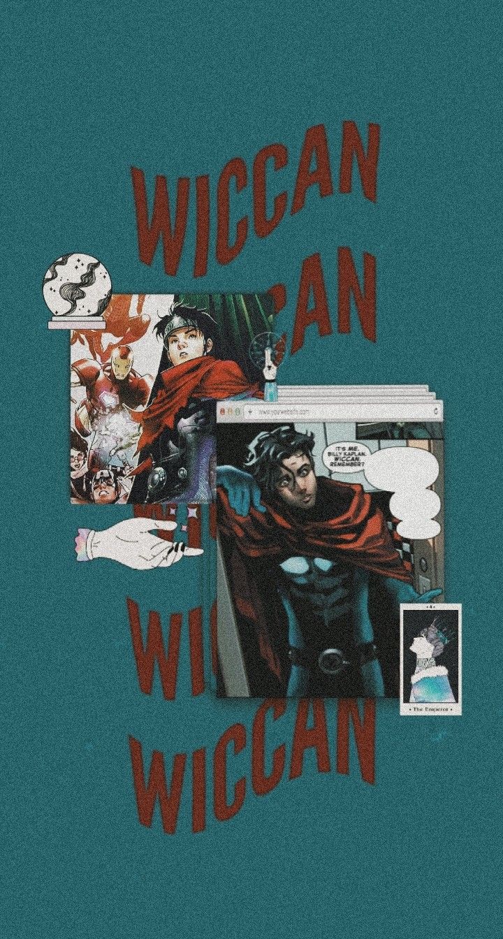 an image of a book cover with images of people in the background and text that reads, wiccan wiccan