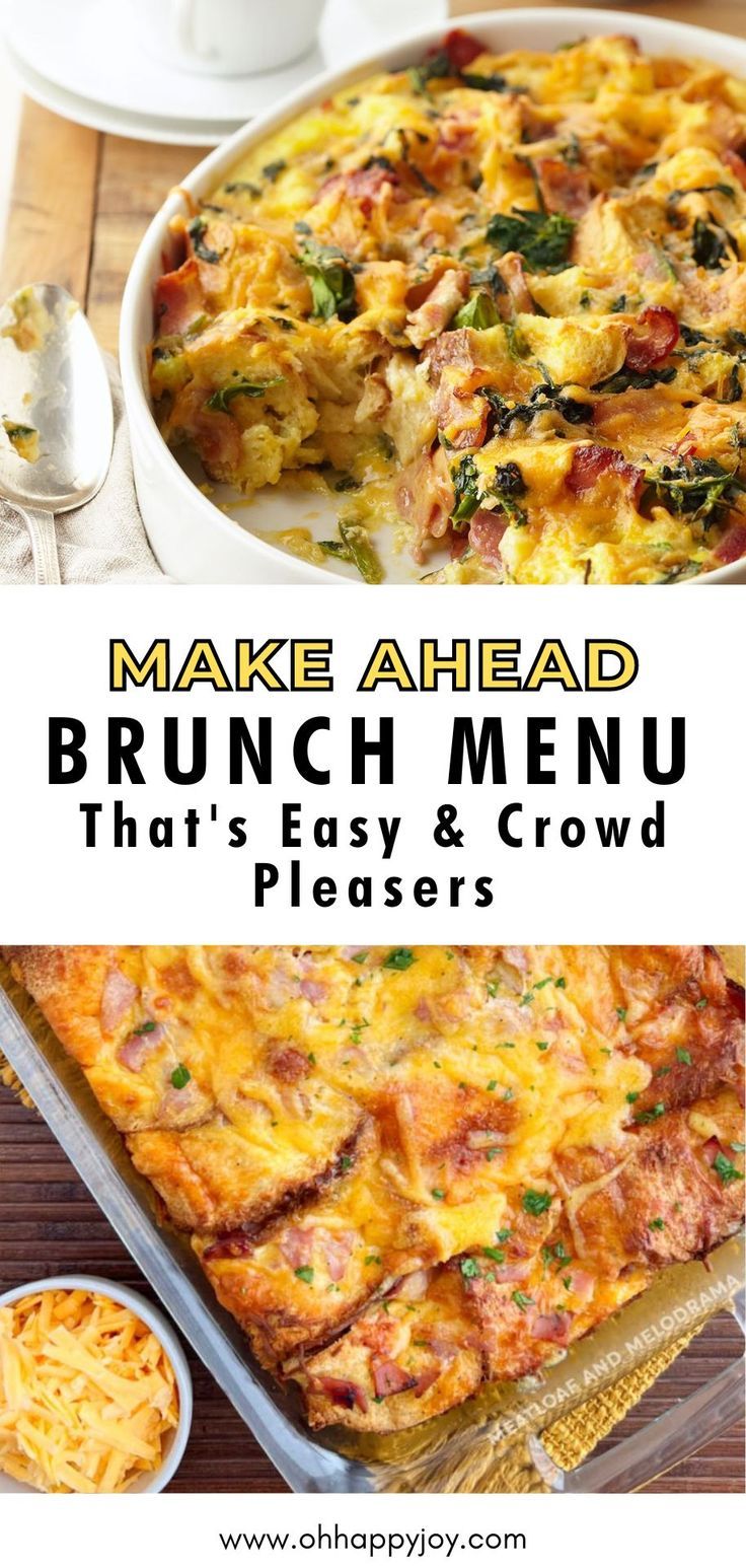 an image of make ahead brunch menu that's easy and crowd pleasing