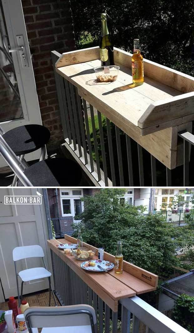 two pictures side by side, one with an outdoor table and the other with food on it