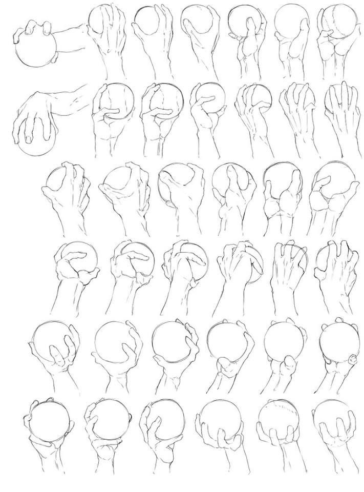 an image of hand gestures drawn by someone in the style of cartoon character design, drawing techniques