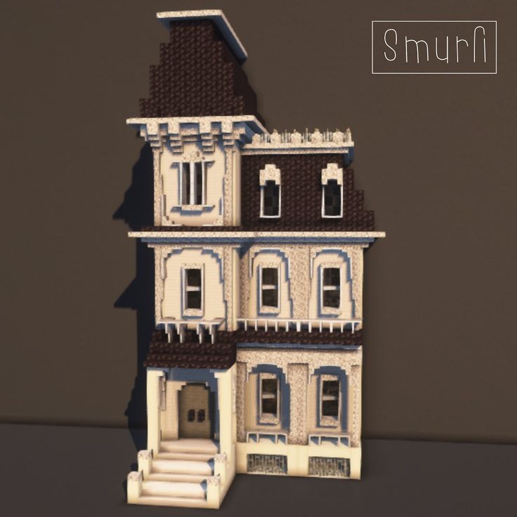 an image of a house made out of legos with the words smurf on it