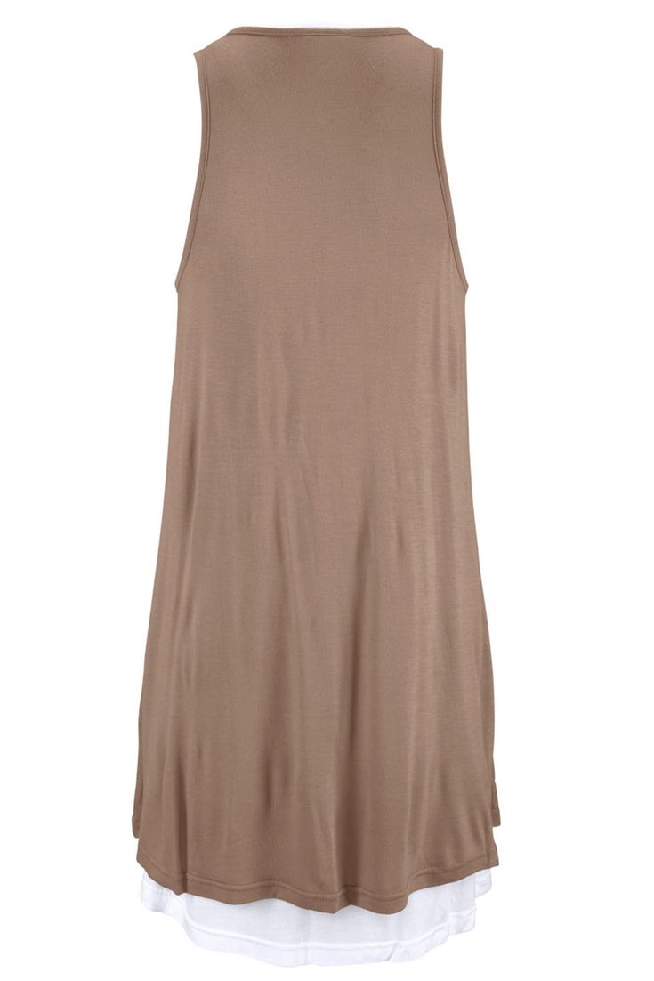 Taupe Lace-up Pockets Sleeveless Shirt Dress Chic Viscose Sleeveless Tank Top, Chic Sleeveless Viscose Tank Top, Casual Flowy Sleeveless Tank Top, Stretch Sleeveless Viscose Dress, Flowy Sleeveless Mini Dress For Daywear, Sleeveless Stretch Viscose Dress, Sleeveless Viscose Stretch Dress, Summer Sleeveless Viscose Tank Top, Stretch Viscose Tank Top For Summer