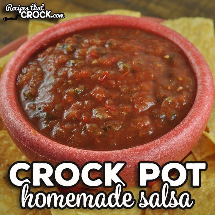 crock pot homemade salsa with tortilla chips