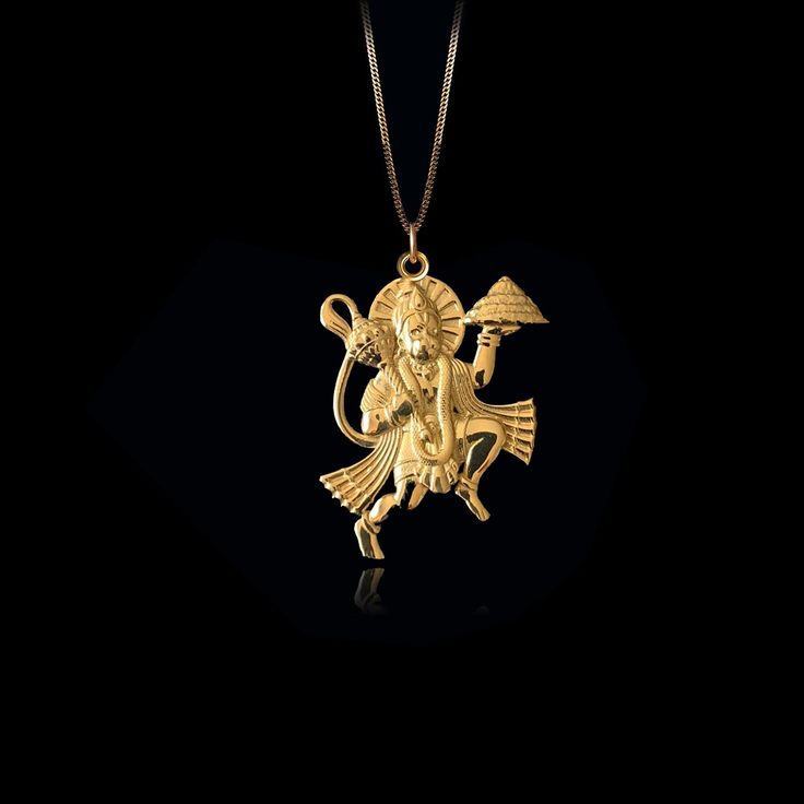 Elevate your faith with our 14k Gold Hanuman Pendant, symbolizing devotion and strength. This solid gold Hanuman necklace captures the essence of the Monkey God. This piece of jewelry is perfect for those seeking a unique and meaningful piece of Hindu faith. PENDANT INFORMATIONThis pendant is made of real, solid gold.• Made in USA• Material: 14k or 18k solid gold• Finish: polished• Height: 1.28" (32,5 mm) x Width: 1" (25 mm)• Pendant weight: approx. 6 grams (14k)• Bail: fits up to 4 mm chains• S God Lockets In Gold, Symbolic Yellow Gold Ceremonial Necklace, Ceremonial 14k Gold Symbolic Necklace, Symbolic 14k Gold Ceremonial Necklace, Ceremonial Symbolic 14k Gold Necklace, Gold Brass Temple Necklace With Spiritual Style, Spiritual Gold Temple Necklace In Brass, Spiritual Gold Brass Temple Necklace, 22k Gold Symbolic Pendant Necklace