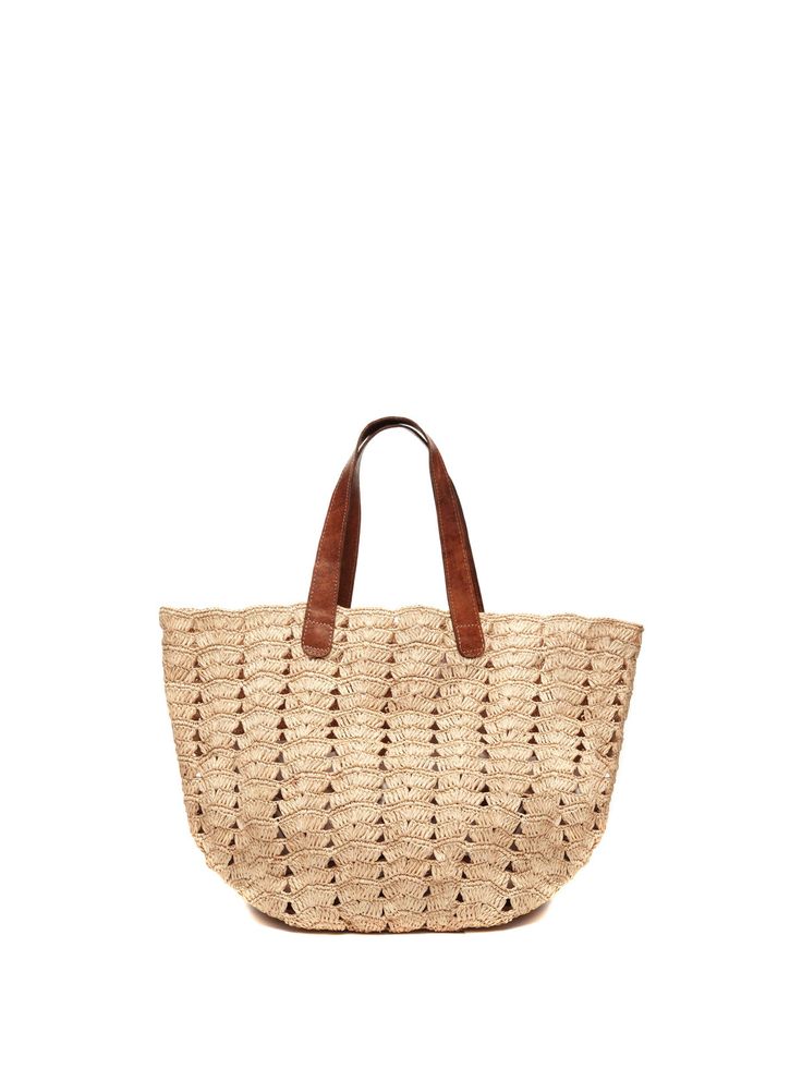 Mar Y sol: Paros Bag (9844-N) Woven Leather Tote Bag For Shopping, Beige Woven Leather Shopping Bag, Woven Leather Tote Satchel For Shopping, Woven Leather Shopping Bag With Double Handle, Beach Satchel With Braided Handles For Shopping, Shopping Beach Bag Satchel With Braided Handles, Beach Bag Satchel With Braided Handles For Shopping, Double Handle Woven Leather Shopping Bag, Top Handle Straw Bag With Open Weave For Shopping