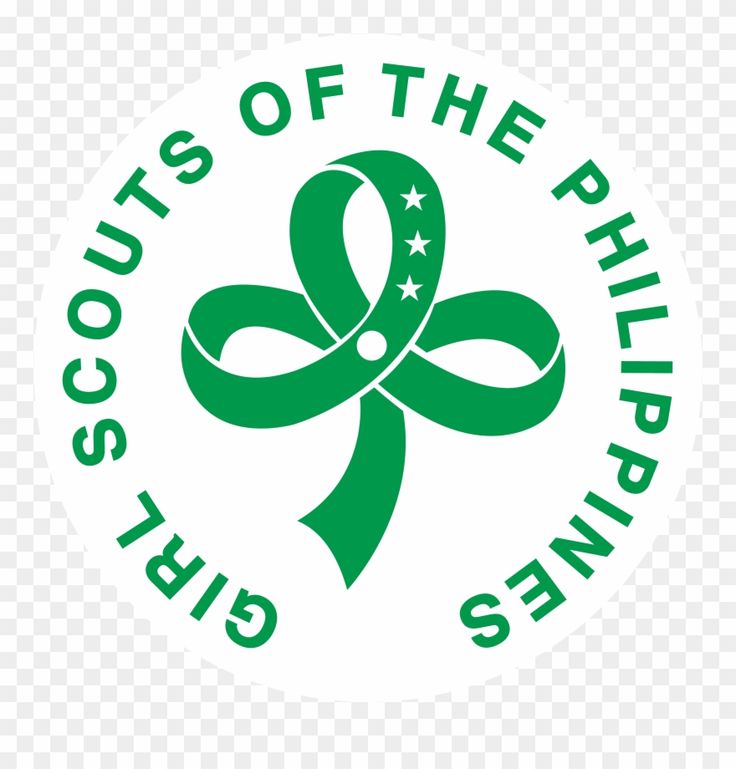 the scouts of the philippines logo with green ribbon and stars on it, transparent background