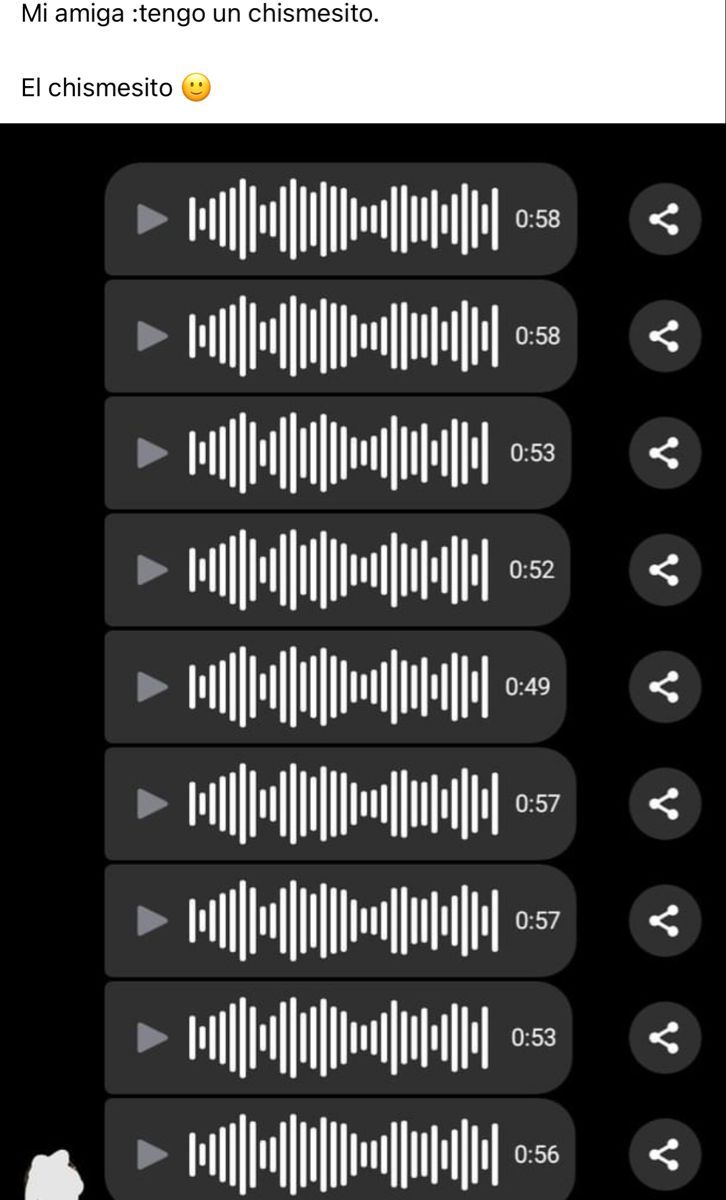 an iphone screen showing the sound selectors for different types of audio waves and their corresponding buttons