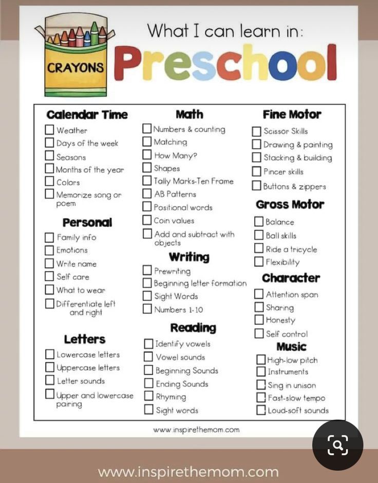 what i can learn in preschool with this free printable worksheet to teach