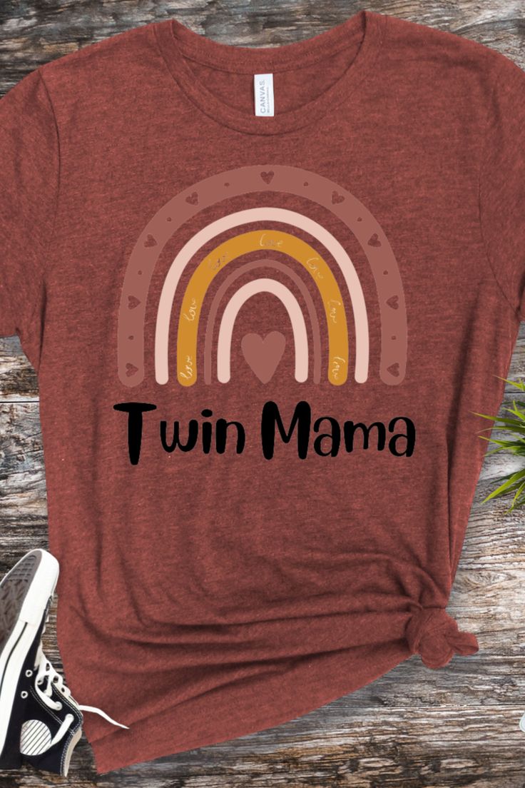 $29.20+ Twin Mama Bella Canva Tee | Mother of Twins t-shirt for Women | Boho rainbow Mom T-shirt | Boho Rainbow Graphic t-shirt for Twin Mom Twins Mother Of Twins, Love Twins, Twin Shirts, Great Mother, Rainbow Graphic, Love Canvas, Twin Mom, Boho Rainbow, T Shirt For Women