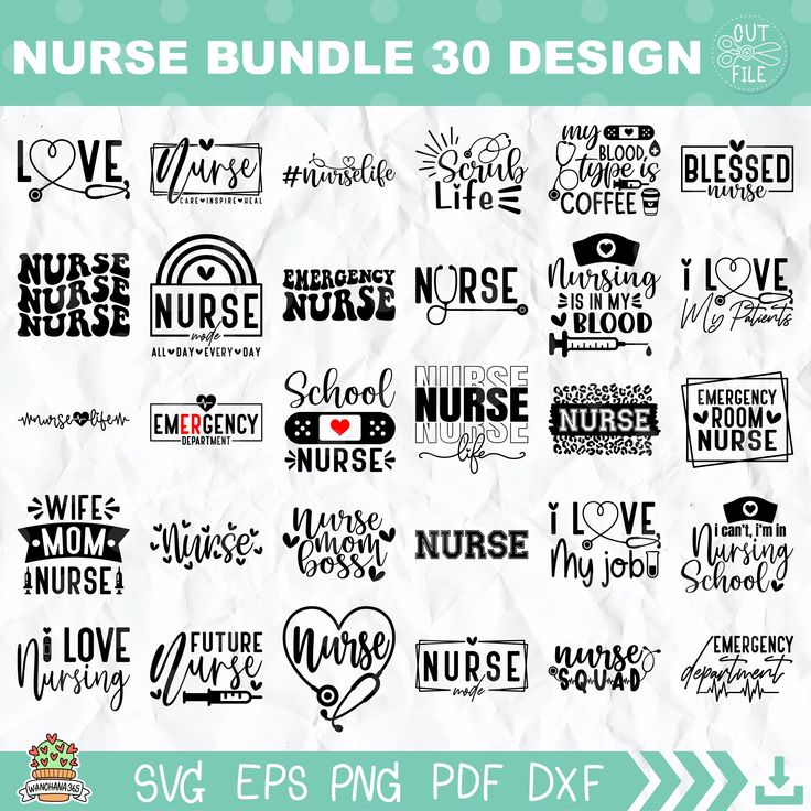 nurse svg bundle 30 designs