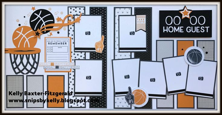 an image of a basketball themed scrapbook page