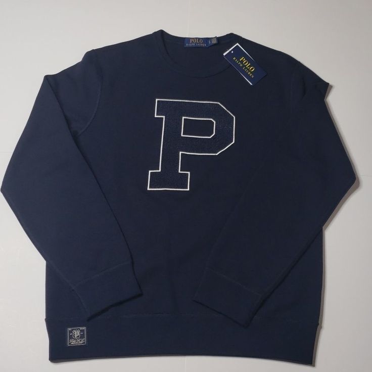 Men's Navy Limited Edition Crewneck Sweatshirt With Embroidered P. 56% Polyester 44% Cotton Pit To Pit Is Appx 21 Inches Length Is Appx 26 Inches Price Is Firm.. Check Out My Closet For More Limited Edition Polo Bear, Polo Ralph Lauren, Michael Kors, Kate Spade & Aldo Navy Top With Embroidered Logo For College, Casual Blue Tops With Embroidered Logo, Blue Casual Top With Embroidered Logo, Casual Blue Top With Embroidered Logo, Blue Crew Neck Sweatshirt With Embroidered Logo, Blue Crew Neck Sweater With Logo Detail, Cotton Tops With Logo Detail For Fall, Blue Long Sleeve Sweatshirt With Embroidered Logo, Casual Blue Tops With Logo Detail