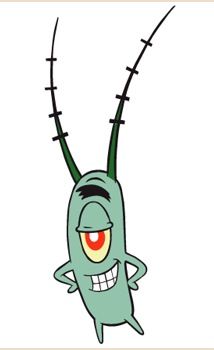 an image of a cartoon character with spikes on it's head and eyes looking angry