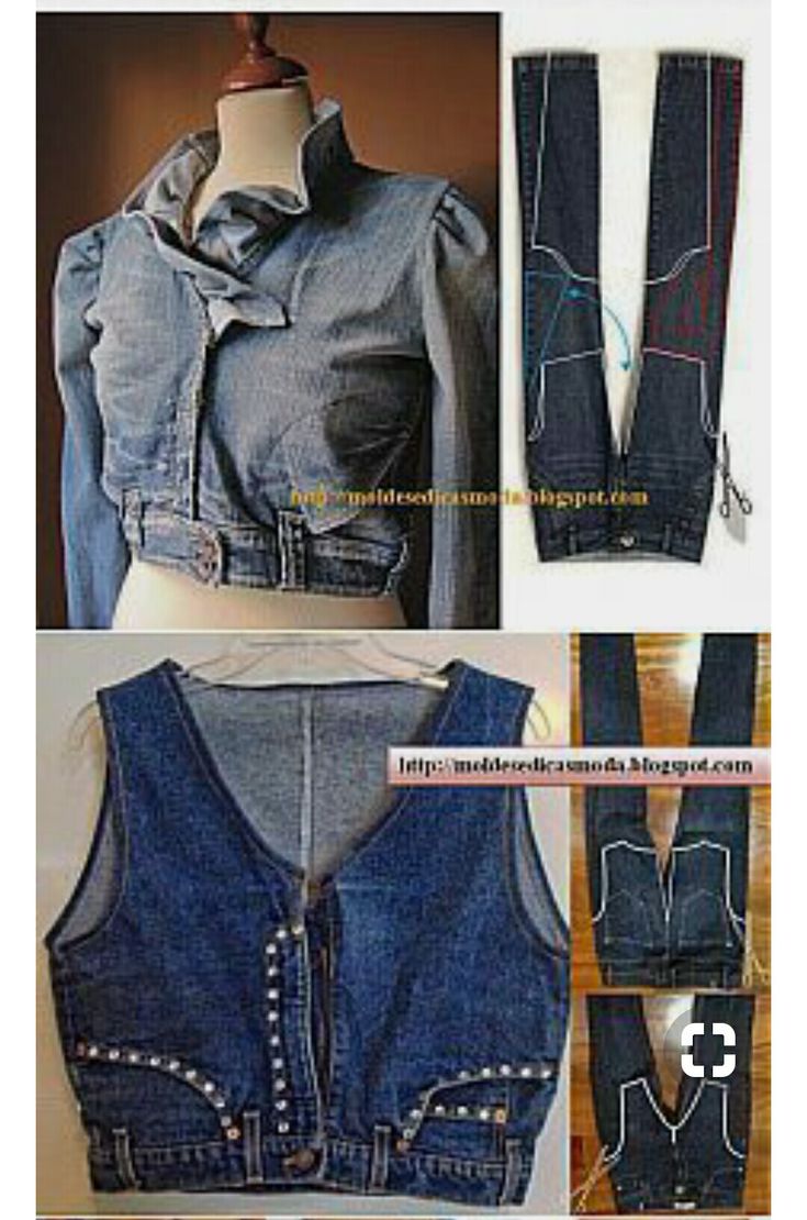 the instructions for how to sew an old pair of denim jackets with zippers