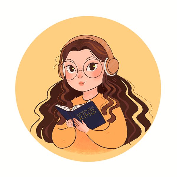 a girl wearing headphones and reading a book