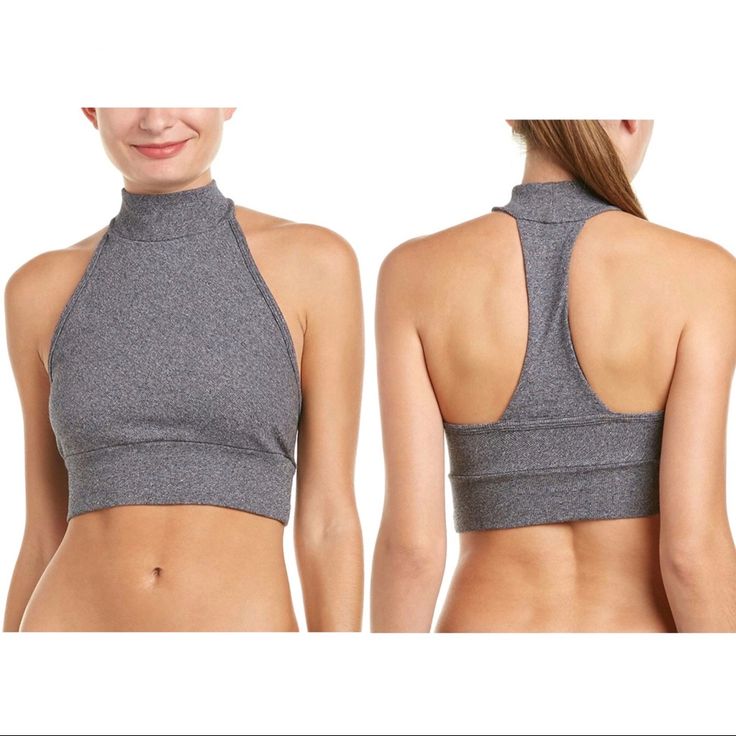 New With Tags! Splendid Studio Activewear Yoga High Neck Racerback Bralette In Gray Size Medium. Wear This High Neck Bralette Top Under A Shirt Or Alone, And From The Studio To The Streets Can Be Worn As Bralette Or Top Cropped Polo Shirt, Boxy Crop Top, Cropped Tee Shirt, Grey Crop Top, Tie Dye Crop Top, Bralette Top, Yoga Activewear, Long Crop Top, Bralette Tops