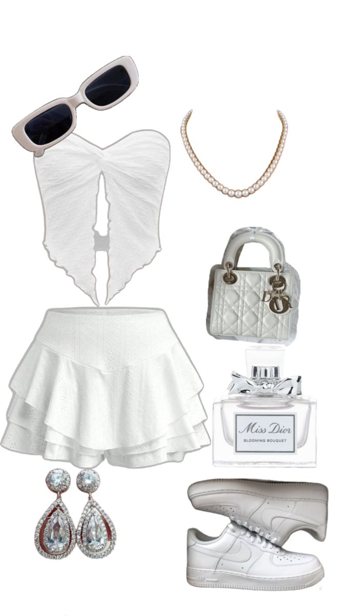 White cute outfit Outfit Inspirations White Background, Outfit Ideas White Background, Polyvore Outfits Aesthetic, Shein Outfits, All White Outfit, White Outfit, Easy Trendy Outfits, Cute Outfit, Girly Outfits