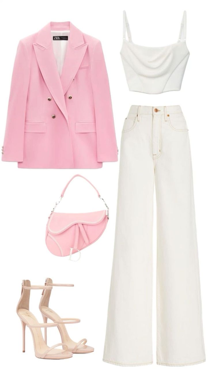 Soft Colour Outfit, Spring Tone Outfits, Rose Blazer Outfit, Female Boss Outfit, Pink Office Outfit, Outfit Rosado, Buissnes Outfit, Business Meeting Outfit, Formal Fits