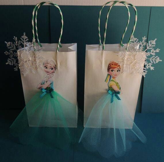 two bags with frozen princesses on them