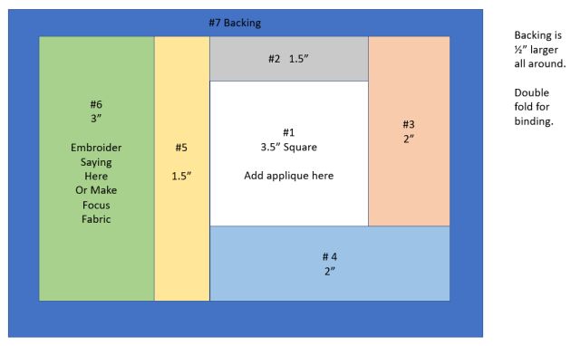 a diagram showing the size and width of an area with different types of flooring