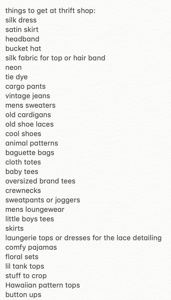 thrift list, tips on what to look for at a consignment shop or thrift store Thrift Must Haves, Thrifting Brands To Look For, Thrift List Ideas, Things To Look For While Thrifting, Where To Get Pinterest Clothes, Thrifting Tips And Tricks, Things To Thrift For, Brands To Look For When Thrifting, Things To Look For At Thrift Stores