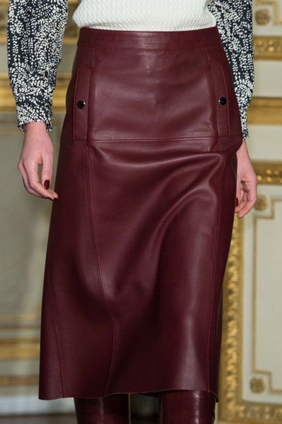 Handmade Real Leather Burgundy Skirt Leather Skirt Hot Long - Etsy Burgundy Skirts, Leather Pencil Skirt Outfit, Skirts Hot, Pencil Skirt Outfit, Long Leather Skirt, Red Leather Skirt, Leather Skirt Outfit, Hot Skirts, Burgundy Skirt